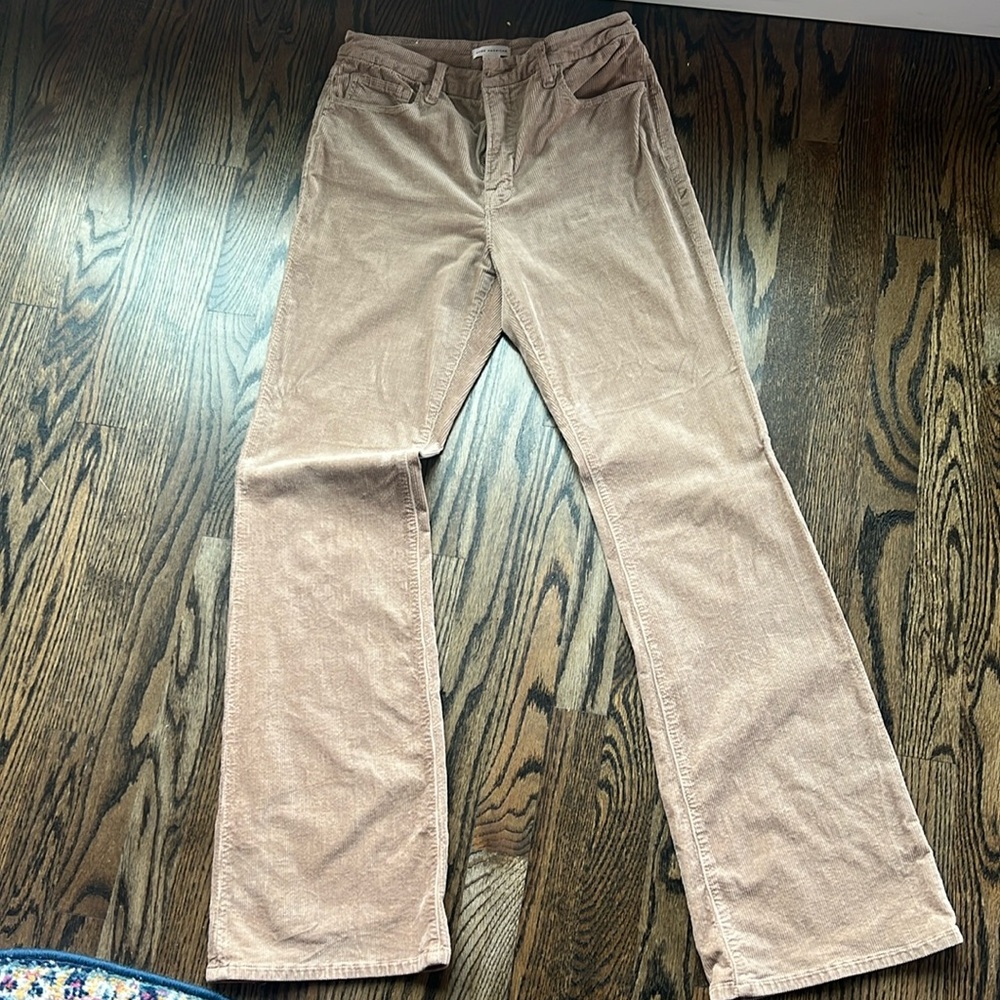 Good American good skate size 8/29 corduroy tan flare pants 32 inch inseam